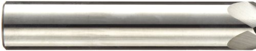 Image of 17005447 Carbide Square Nose End Mill, Inch, Uncoated (Bright) Finish, Roughing and Finishing Cut, 30 Degree Helix, 4 Flutes, 2' Overall Length, 0.188' Cutting Diameter, 0.188' Shank