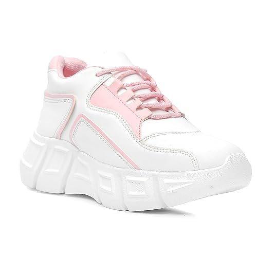 PrasKing Women Stylish Girls White Casual Sports Shoes Sneakers - 37 (B0CG6DYNJZ) Amazon Price History, Amazon Price Tracker
