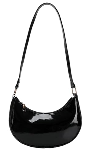 Image of Patent Leather Evening Purse Shiny Clutch MINI Hobos Armpit Shoulder Bag