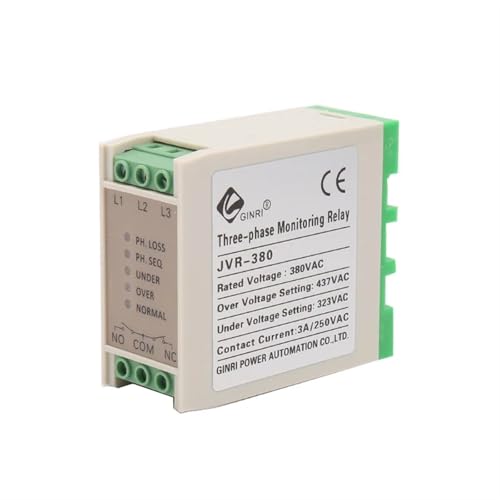 Relais de protection de perte de phase JVR380 triphasé 220V à 480V