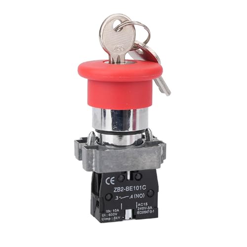 XB2-BS142 fuente de alimentacion segura con boton de emergencia metalico de llave