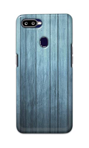 Image of Printed Hard Back Cover Case for Oppo F9 | Oppo F9 Pro | Realme U1 Back Cover (Wooden Blue) -702