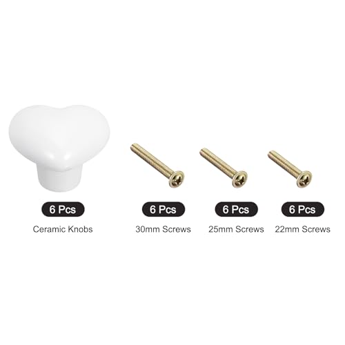 Uxcell 6Pcs Ceramic Knobs, Kitchen Drawer Knobs - Image 3