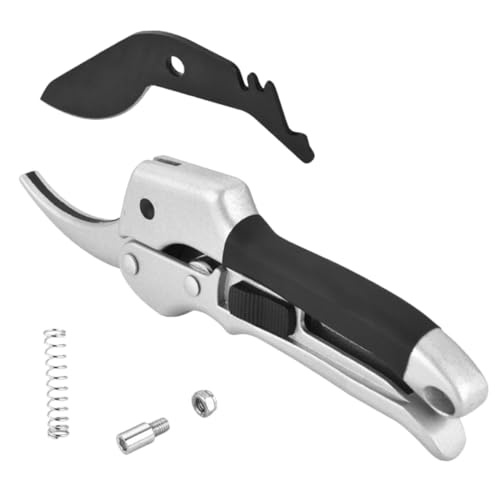 VINTORKY Ciseaux de Jardinage à Cliquet Portable pour Élagage Branches Sécateur Ergonomique avec Ressort Élastique et Verrou de Sécurité Outil Pratique pour Arbustes et Arbres Fruitiers