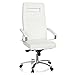 Produktbild hjh OFFICE 660933 Profi Chefsessel PALANGA Leder Weiß Bürosessel bequem gepolstert, hohe Rückenlehne