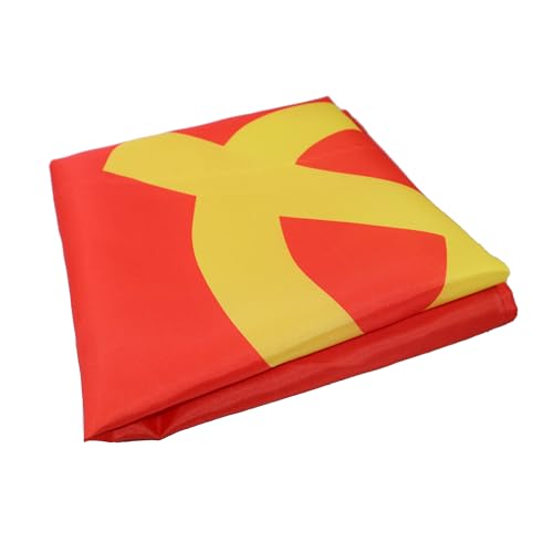 Image of AZ FLAG USSR Central logo Flag 3' x 5' for a pole - Red communist flags 90 x 150 cm - Banner 3x5 ft with hole