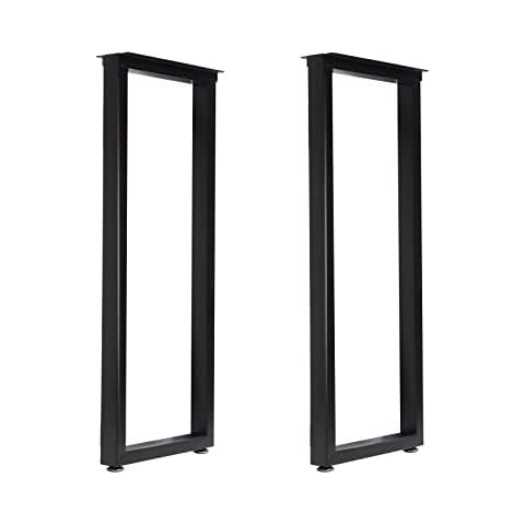 Taelakeni 36 Inch Metal Bar Table Legs, Heavy Duty Industrial Style Dinning Table Leg with Adjustment Feet Pads, Set of 2 Cover