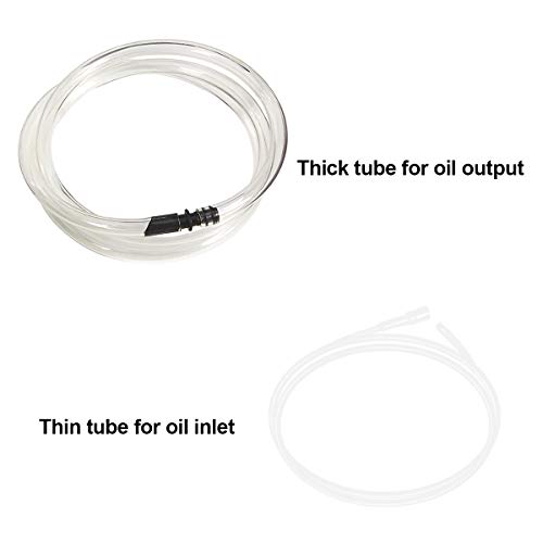 Oil Change Pump Extractor for Boat,Tubes,Truck, RV,ATV, Riding Mowe,12V 60W Marine Oil Change Pump and Electric Oil Pump with 2 Durable Anti-corrosion Rubber Hoses,4 Hose hoops Included to Secure Hose