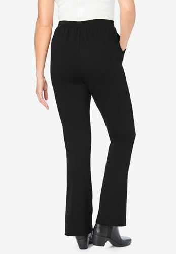 Woman Within Plus Size Petite Womens Plus-Size Stretch Ponte Knit Pull-On Bootcut Pants2