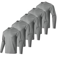 Gary Com 5 Pack Mens T-Shirt UV Sun Protection Long Sleeve Shirt Dry-Fit Running Gym Athletic Tee for Fishing Hiking &Workout