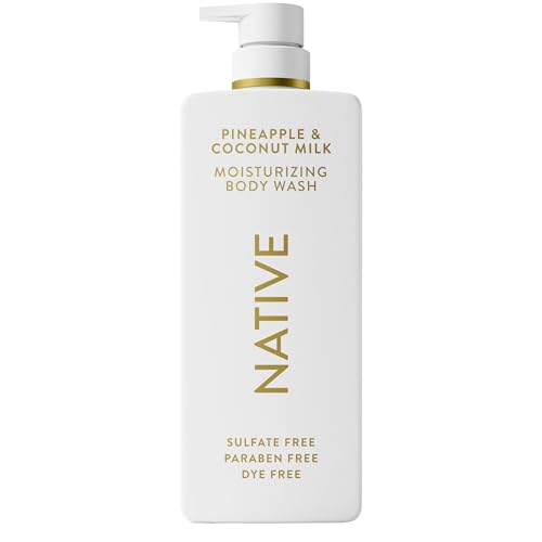Native Moisturizing Body Wash | Pineapple & Coconut Milk | Contains Naturally Derived Ingredients | For Women & Men, Sulfate, Paraben, & Dye Free Leaving Skin Soft and Hydrated, 22 oz