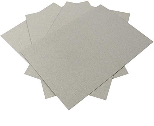 PROTECTAFILE 10 X A2 Grey Board 1000 Micron Sheets Backing Modelling - Sturdy Cardboard Sheets for Crafts and DIY Projects - Designer Kraft Heavy Duty Chipboard Sheets