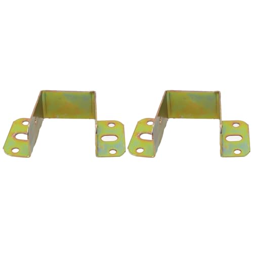 2 soportes de conexión de cama en forma de U, componentes de fijación, soporte central, 2 soportes de cama de metal en forma de U, fijación de marco de cama, ganchos de riel de muebles, bisagras