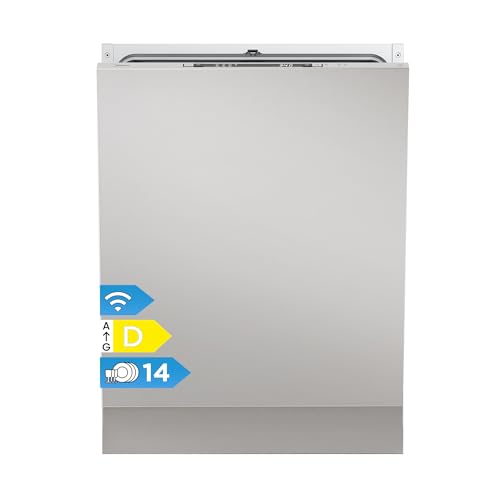 Midea SV 4.60 wi Geschirrspüler Vollintegriert 60cm, 14 Maßgedecke, 8 Programme, Automatische Türöffnung, LED Display, Leise, Vollwasserschutz, Spülmaschine Unterbaufähig
