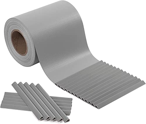 Rotolo Frangivista per Recinzione Esterna - Strisce Resistenti alle Intemperie per Recinzioni, Balconi e Terrazze cm 19x35 mt (Grigio)