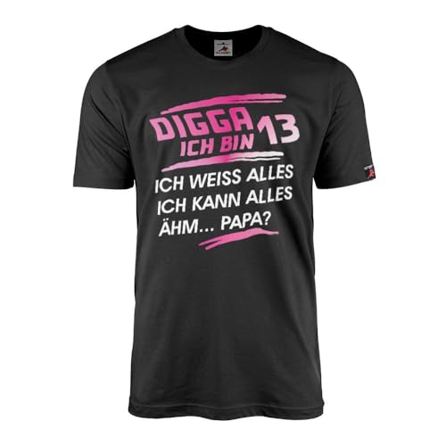 T-shirt anniversaire adolescent imprimé Ich bin 13 cadeau original