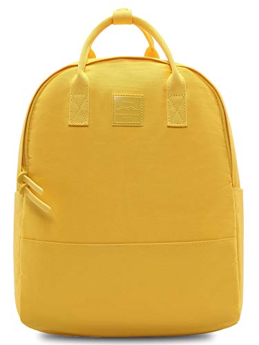 HotStyle 255s Cute Backpack for Girls & Women, Simple Book Bag for School, Travel, College, fits 14-inch Laptop, Warm Yellow