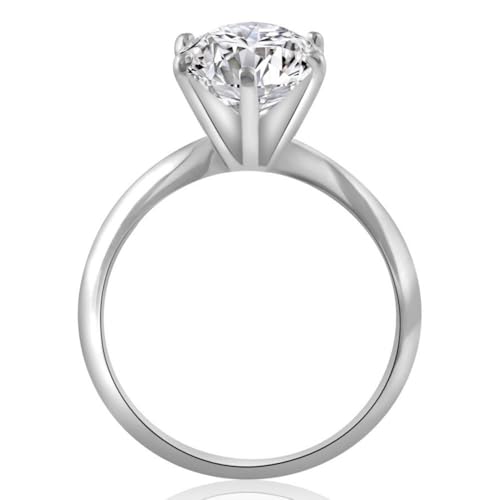 Certified 1-5Ct Oval Diamond Solitaire Engagement Ring Gold/Platinum Lab Created - Size 4.52