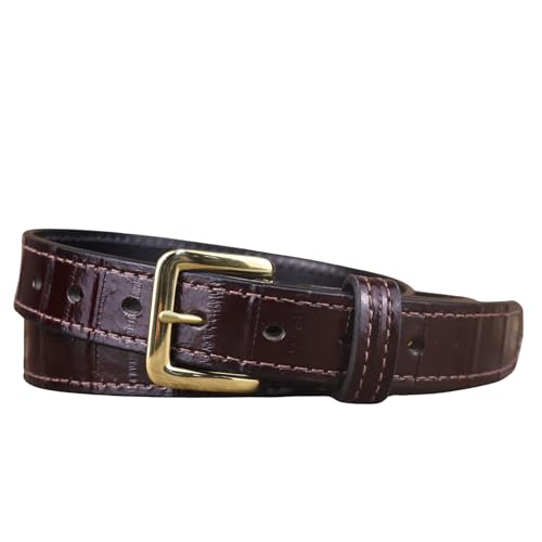 Image of Yoder Leather Company Genuine Handmade Eel Skin Leather Belt
