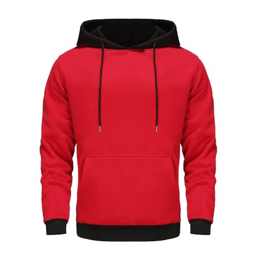 Ymosrh Men's Pullover Hoodies, Long Sleeve Drawstring Casual Athletic Workout Jersey Hoodie Sweatshirts, S-2XL2
