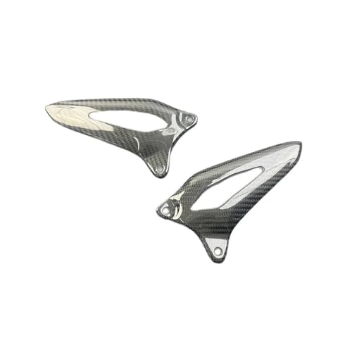 Moto repose pieds plaques protection talon carbone évite rayures Speed Triple 1200