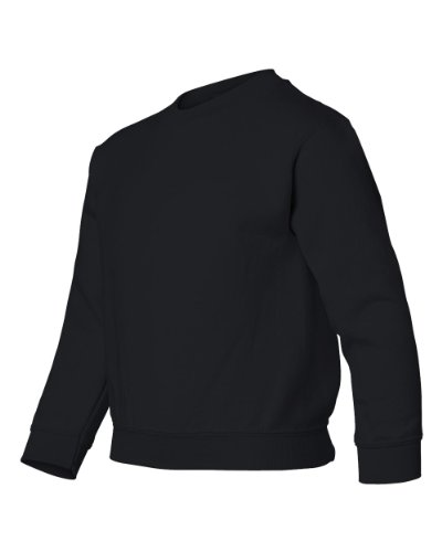 Gildan 18000B Youth Fleece Crew Sweatshirt - Black - XS3