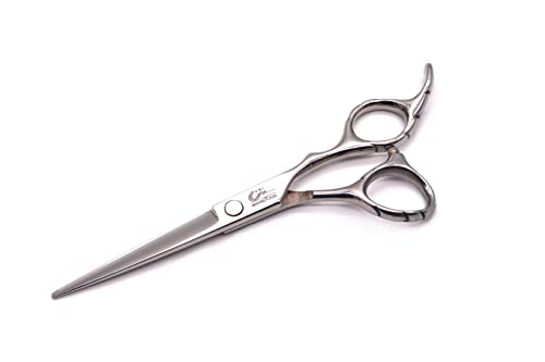 Tesoura Prata Profissional Umi Para Cortar Cabelo 6.0 Polegadas Fio Laser Para Cabeleireiro e Barbei