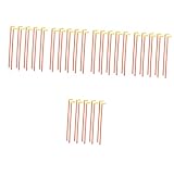 Toyvian 50個 ポータブルランタンポール スティック作り フェアリークラフトキット Diyランタン用品 プラスチックランタンポール プラスチック製のランタンポール Diy供給 赤 Pe