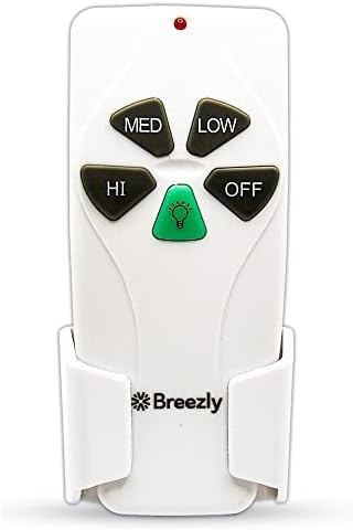 Breezly Ceiling Fan Remote Control Replacement for Hunter, Hampton Bay, Harbor Breeze, Kichler - Multi Function Controller with Speed Adjustment and Light Dimming - Wall Mount