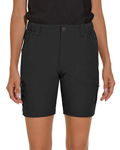 VAYAGER Short cargo feminino de secagem rápida, leve, elástico, golfe, pesca, atividades ao ar livre