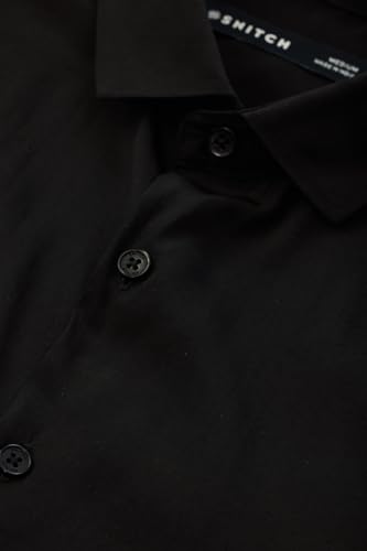 Image of SNITCH Men Casual Shirt | Regular Fit Full Sleeve Spread Collar Solid Design | Premium Polyester Viscose Blend & Lightweight Fabric for Office & Outings