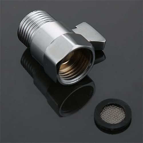 Kabter Shower Shut Off Valve G1/2" Brass With Handle Lever Water Flow Control Valve Flow Regulator,Polished Chrome #TOP3