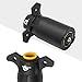 2-Pack 12V 7 Way Trailer Plug, 7 Pin Trailer Plug Connector, 7 Way Round RV Style Flat Blade Trailer Light Plug Replacement End Towing Wiring Harness Connector