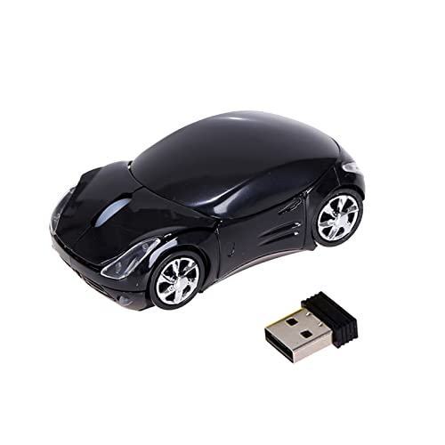 Ratón inalámbrico deportivo para juegos de coche con receptor USB de 2.4 GHz 1200 dpi, ratones inalámbricos para laptop, mouse de computadora portátil, mouse inalámbrico para PC, cosas geniales para