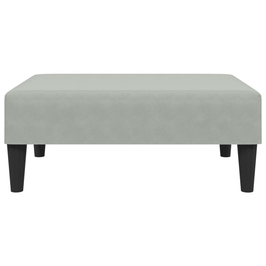 vidaXL Repose-Pied Gris Clair 77x55x31 cm Velours