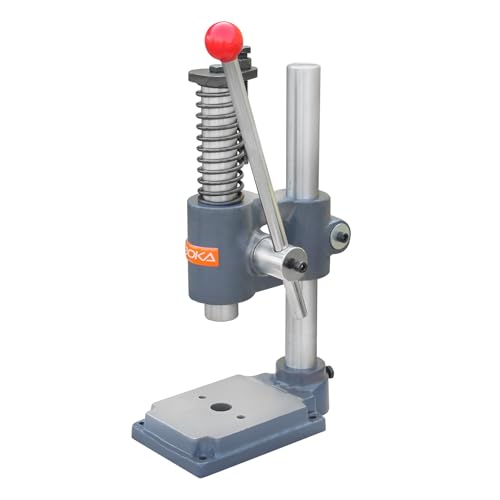 BOKA AP-2S Presse à mandrin rotatif 2 tonnes avec hauteur de pression réglable, presse à levier de table, robuste pour roulement, douilles, poinçonnage et...