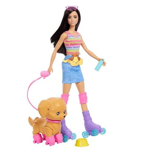 Barbie Pets Skate and Run Brunette Doll