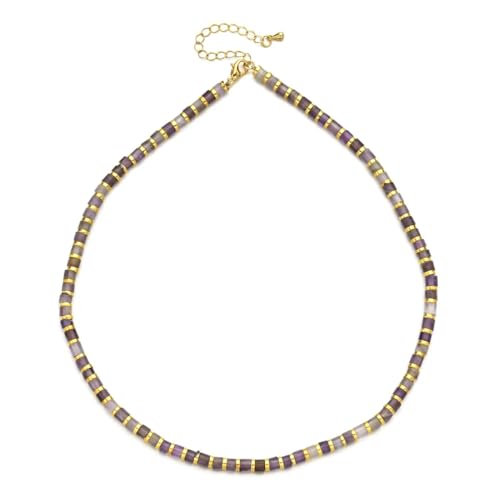 Pendant de pierre naturelle et collier bohème en chaîne pour homme et femme
