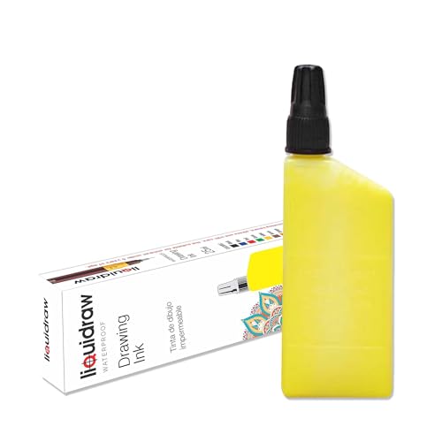 Technoart Encre à dessin pour stylo technique imperméable Compatible avec Rotring Isograph 25 ml Jaune citron