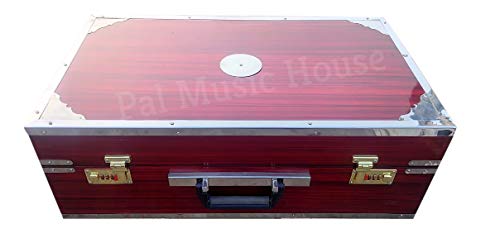 Image of PAL MUSIC HOUSE Folding Harmonium with 42-Keys, 9 Stopper,7 Bellow, Two Reed(Bass-Male), 3.5 Octave, Coupler, Chudidaar with Free Paaded Carry Bag