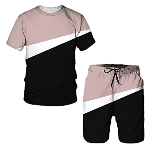 T-shirt deux pièces homme motif 3D avec short décontracté taille XS Ts4705
