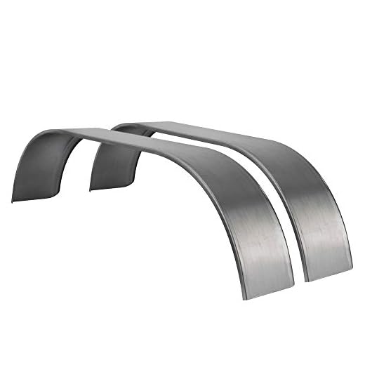 RecPro Steel Trailer Fenders Tandem Axle 64" x 10" x 16" | 14 Gauge Steel | Teardrop Trailer Fenders (2 Fenders, No Rubberized Undercoating Spray)