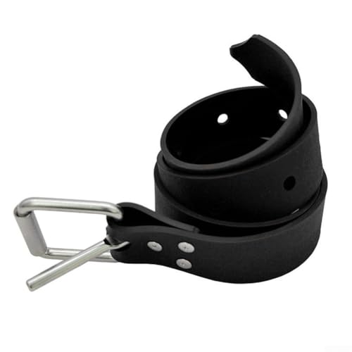 Cinturón de pesas de silicona robusto diseñado para mayor comodidad y seguridad con mecanismo de liberación rápida (negro)