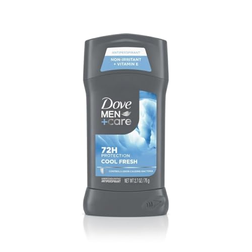 Dove Men Care Antiperspirant Deodorant Cool Fresh 72 Hour Sweat and Odor Protection Aqua Scent Moisturizing Formula Stick for Men 2.7 oz Pack of 1