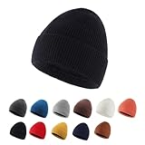 (コネクタイル) ニット 帽子 幼児 暖かい ニットキャップ キッズ 男の子 女の子 冬 フリース裏地 帽子 子供 ブラック