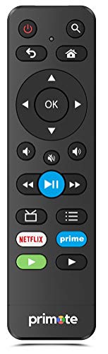 Primote IR Remote Replacement for Toshiba or Insignia Smart TV 49LF421U19 50LED2160P 50LF621U19 55LF621U19 TF-43A810U21 NS-24DF310NA21 NS-39DF310NA21 NS-39DF510NA19 NS-43DF710NA19 (No Voice Search)