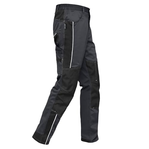 zeigt Werkzeugtaschen und Knieverstärkung (92 Zeichen). - Detailansicht von WORK IDEA Stretch-Arbeitshose Schnäppchen �...