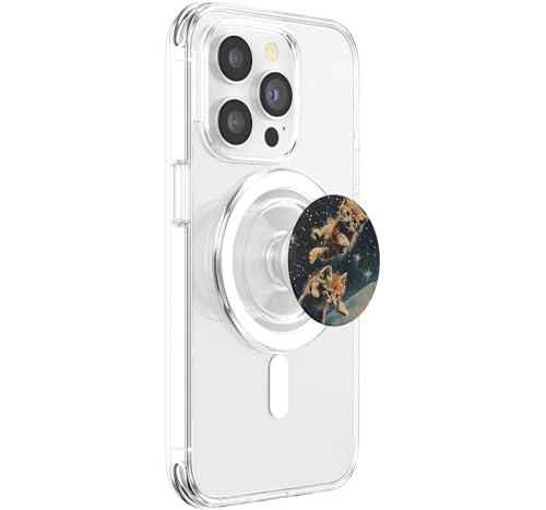 PopSockets para MagSafe de gato galáctico ideal para自拍 y ver vídeos en la cama 4