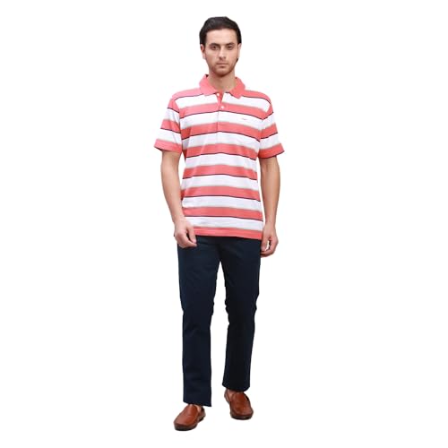 Image of Parx Men's Cotton Blend Solid Pattern Low Rise Tapered Fit Flat Front Casual Trouser