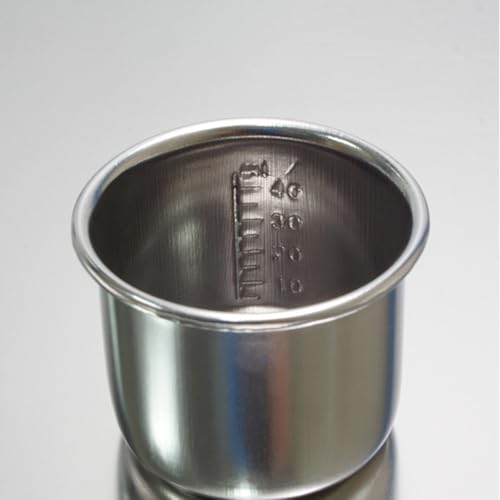 Set de 4 vasos medidores de acero inoxidable 40 ml miniatura 4